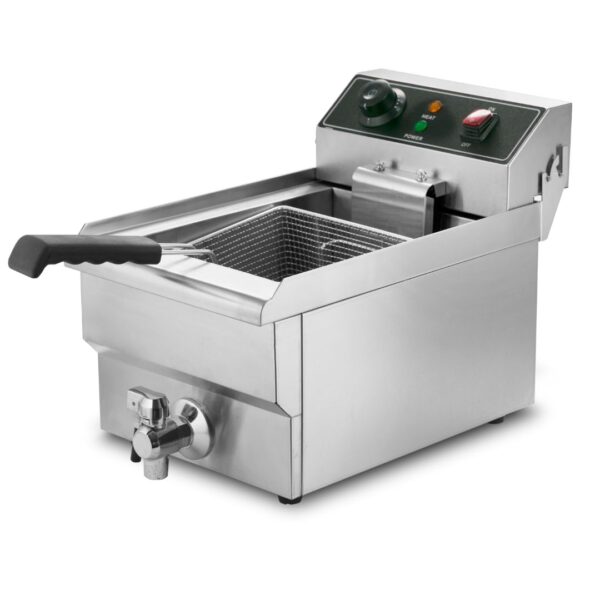 ФРИТЮРНИЦА HURAKAN HKN-FT10N ОДИНАРНАЯ С КРАНОМ 10 Л - Фото №1